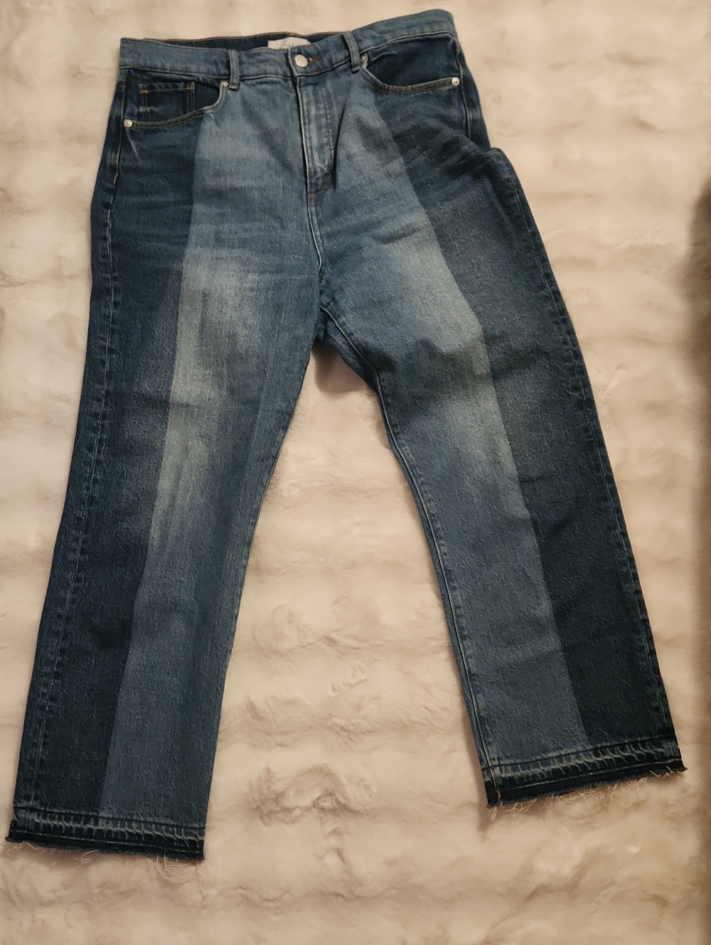LOFT Women’s Two-Tone Blue Straight Jeans